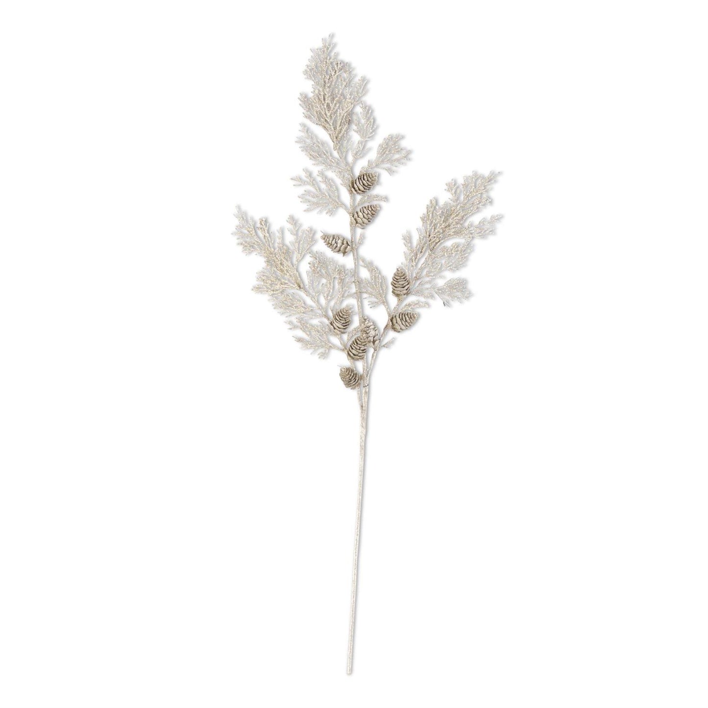 Champagne Glittered Cedar Pine w/Pine