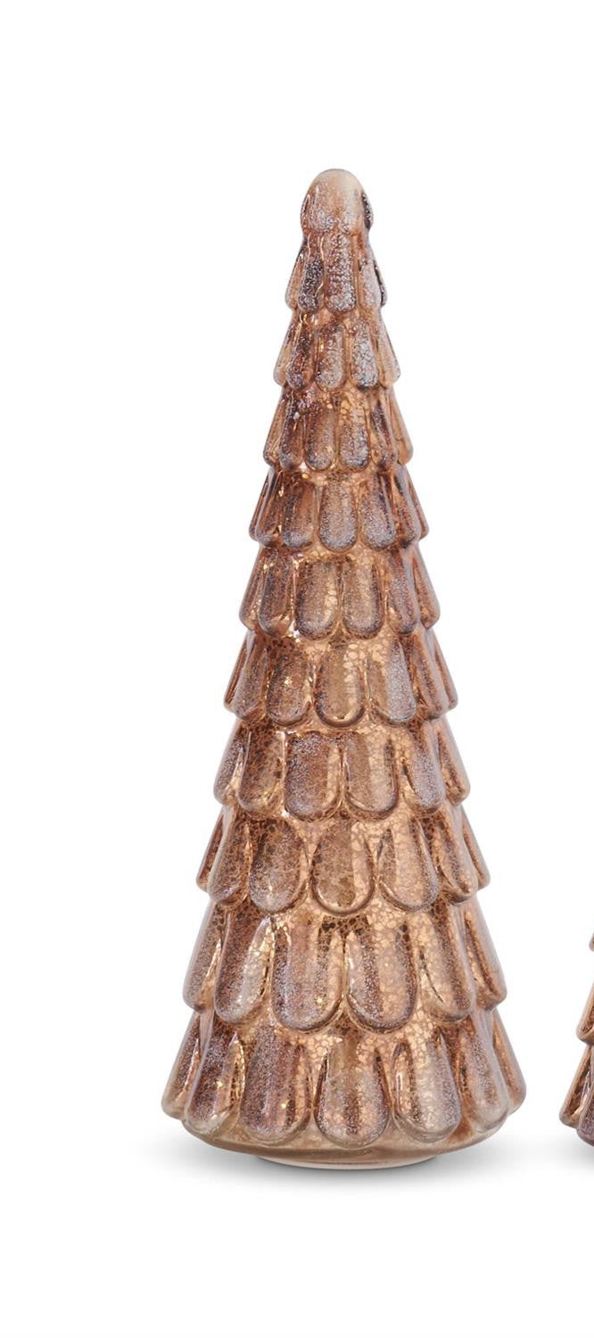 Frosted Copper LED Mercury Glass Tree