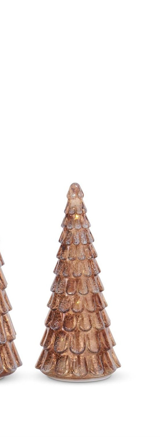 Frosted Copper LED Mercury Glass Tree