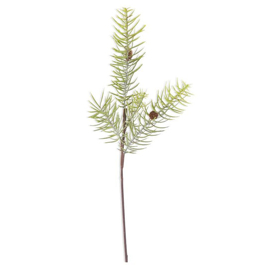 Powdered Long Pine Stem w/Mini Pinecone Branch