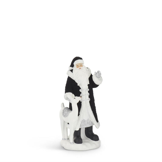 Black Velvet Resin Santa
