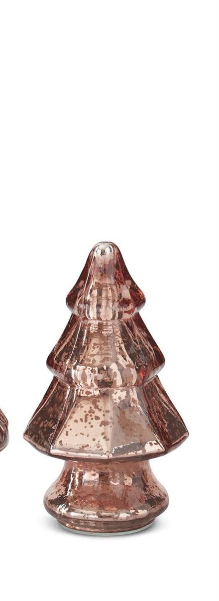 Mini Copper Mercury Glass Christmas Trees