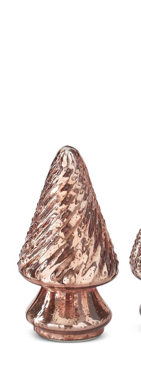 Mini Copper Mercury Glass Christmas Trees