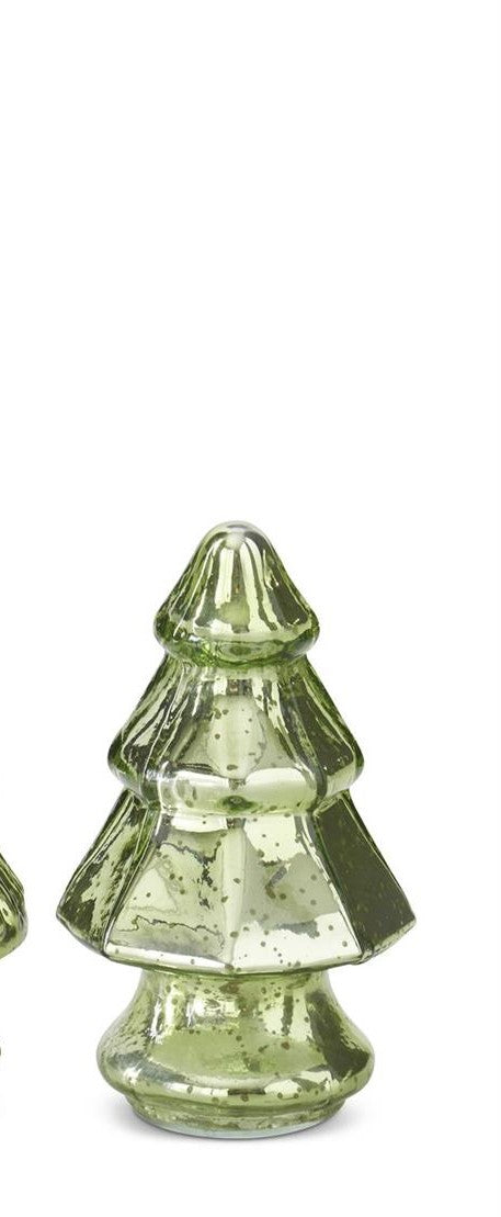 Mini Light Green Mercury Glass Christmas Trees