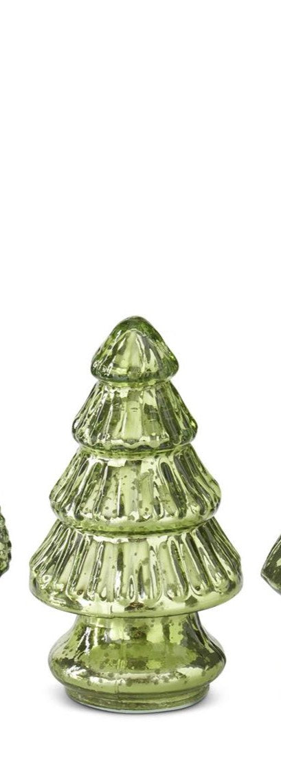 Mini Light Green Mercury Glass Christmas Trees