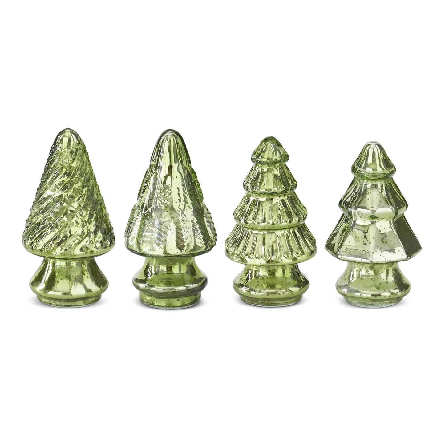 Mini Light Green Mercury Glass Christmas Trees