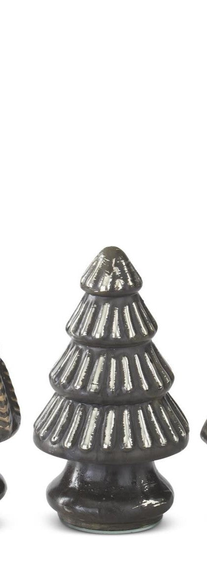Mini Pewter Mercury Glass Christmas Trees