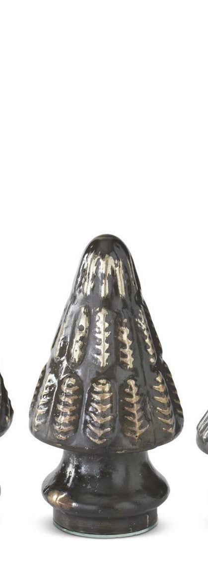 Mini Pewter Mercury Glass Christmas Trees