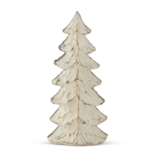 Carved Resin Wood-Look Christmas Trees