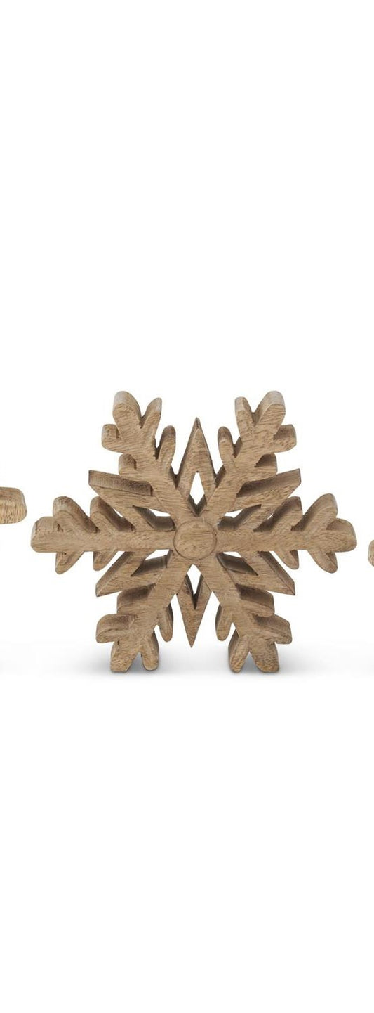 Mango Wood Snowflake Cutout