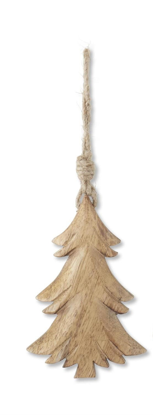 Mango Wood Holiday Tree Ornament