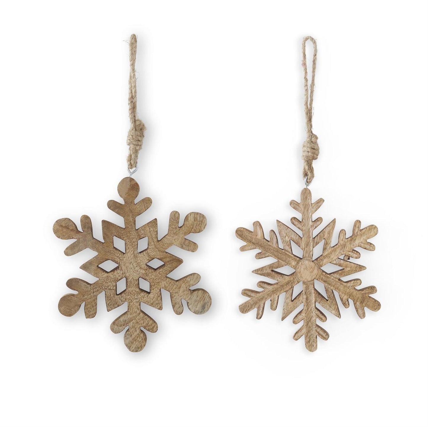 Mango Wood Snowflake Ornament