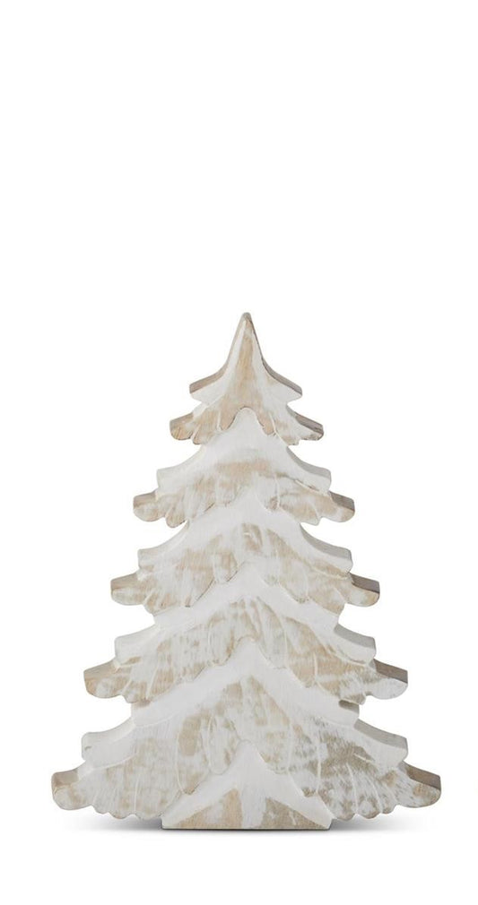 Whitewashed Mango Wood Christmas Tree