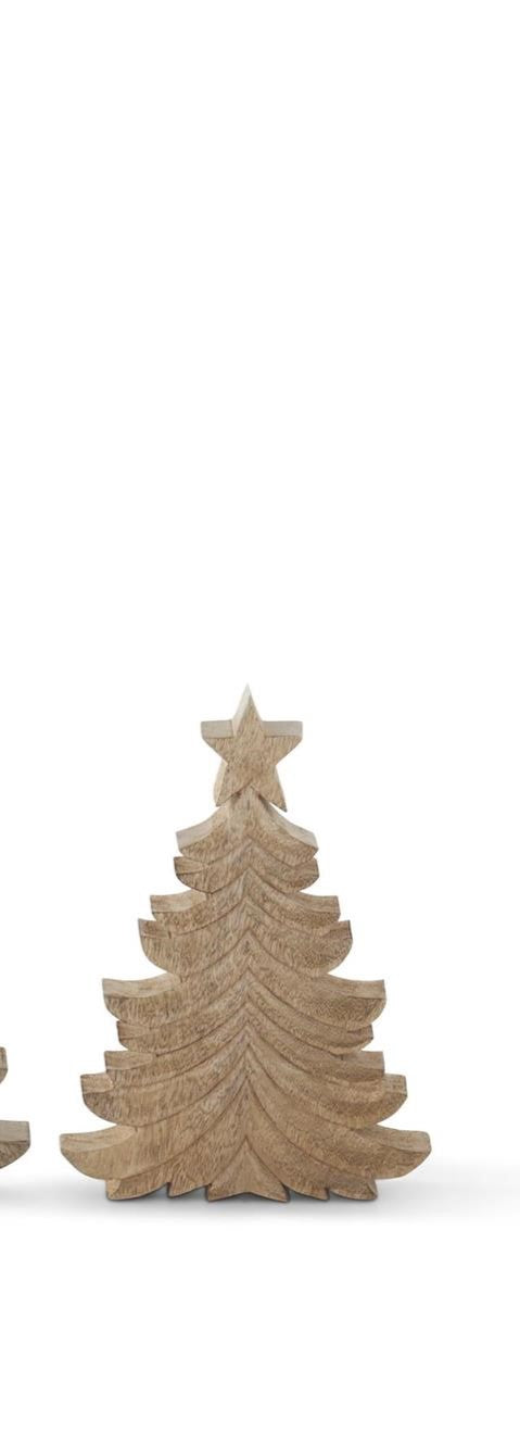 Mango Wood Wispy Carved Christmas Tree