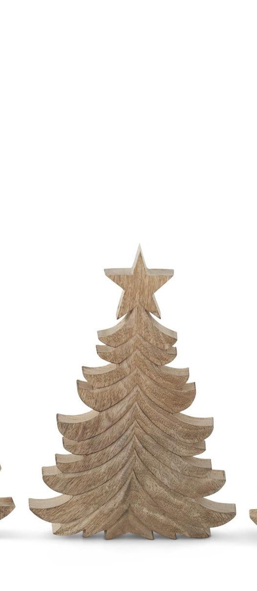 Mango Wood Wispy Carved Christmas Tree