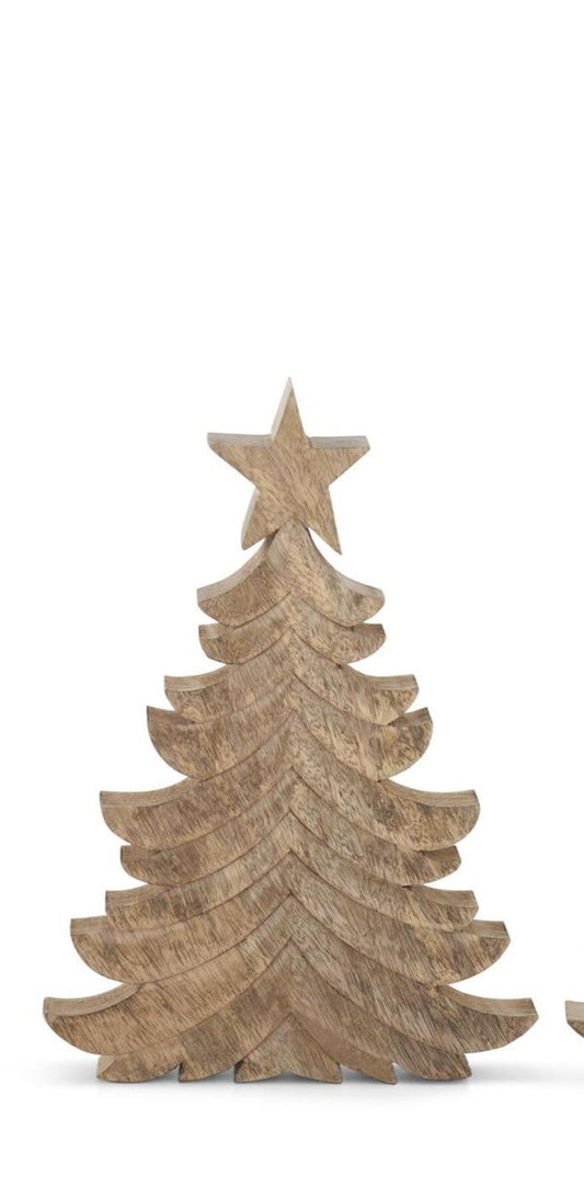 Mango Wood Wispy Carved Christmas Tree