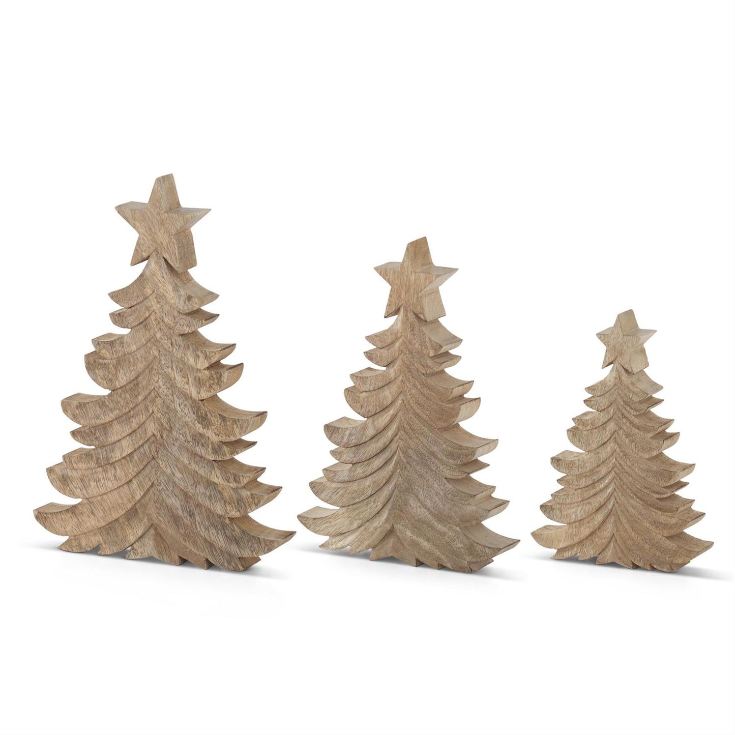 Mango Wood Wispy Carved Christmas Tree