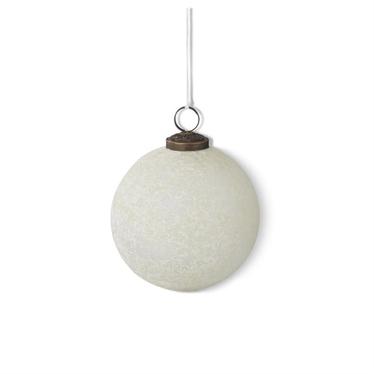 White Frosted Glass Ornament