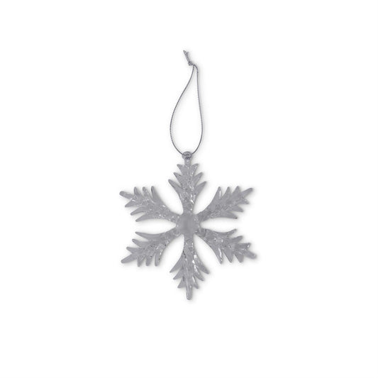 Clear Glass Snowflake Ornament