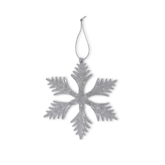 Clear Glass Snowflake Ornament