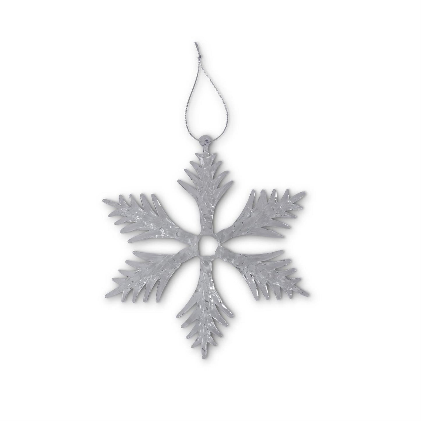 Clear Glass Snowflake Ornament