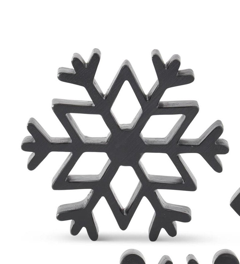 Matte Black Resin Snowflake