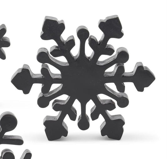Matte Black Resin Snowflake
