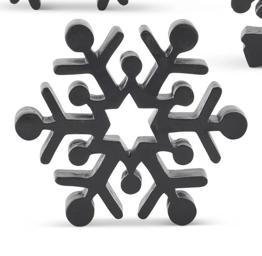 Matte Black Resin Snowflake