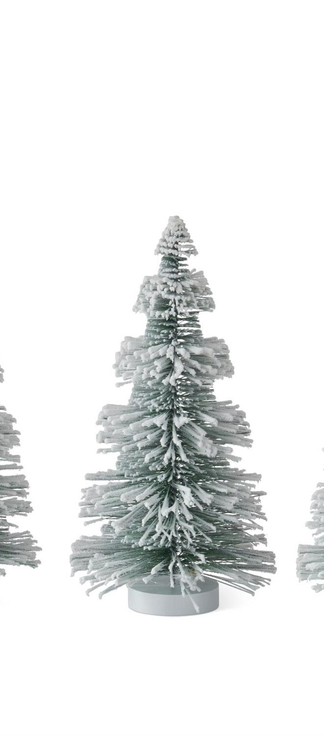 Flocked Bottle Brush Christmas Tree