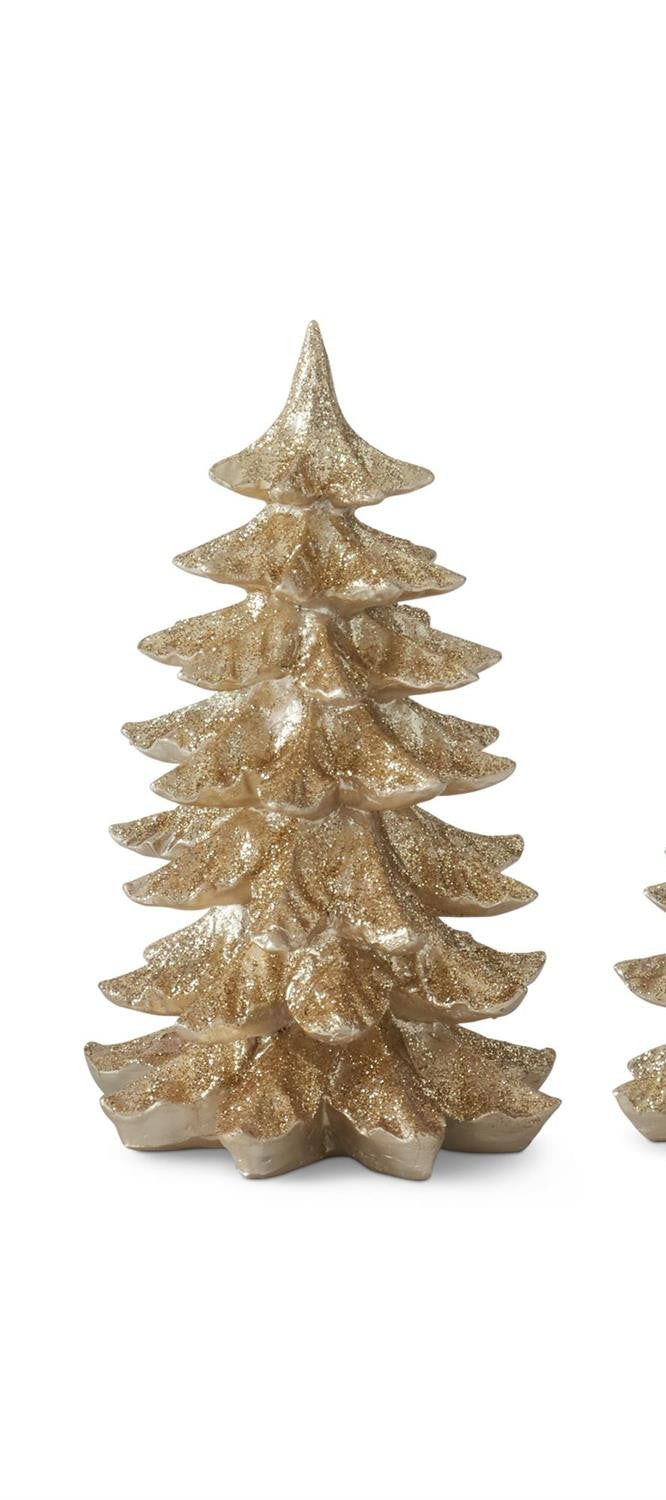 Gold Glittered Resin Christmas Tree