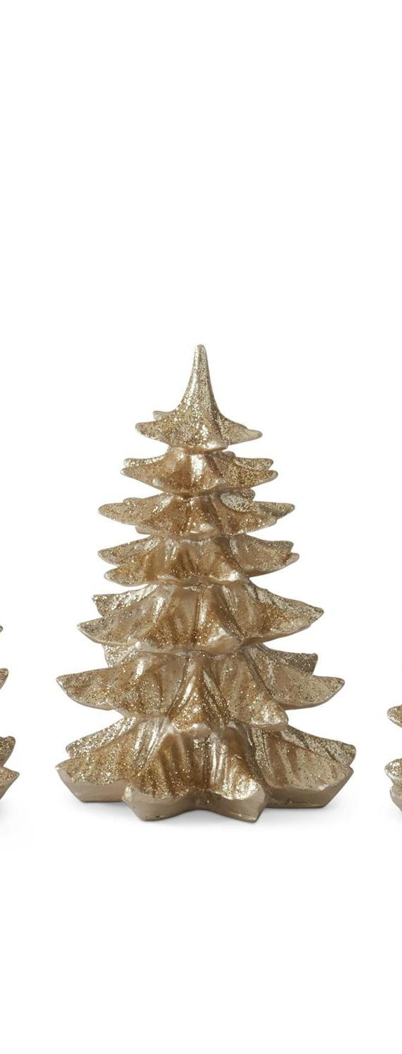 Gold Glittered Resin Christmas Tree