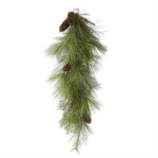 Wispy Mixed Pine & Twig Swag w/Pinecones