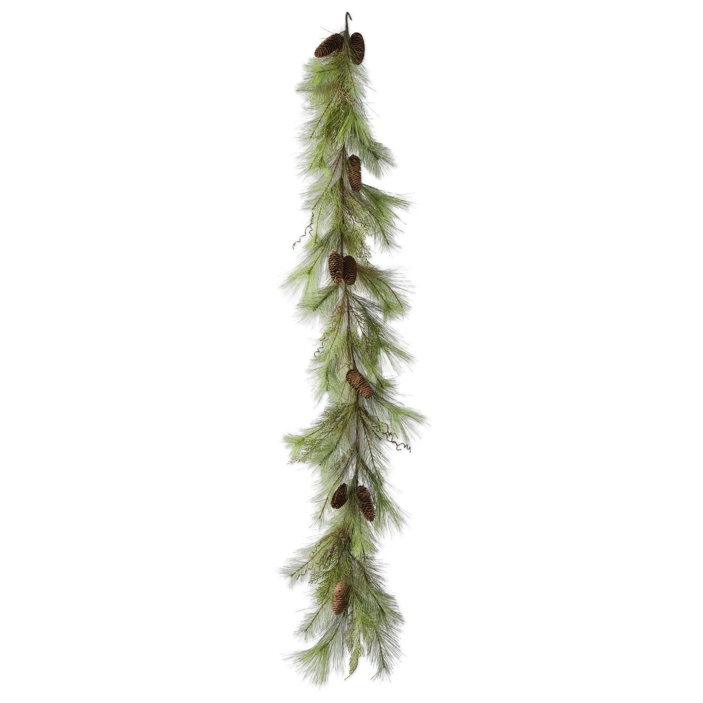 Wispy Mixed Pine & Twig Garland w/Pinecones