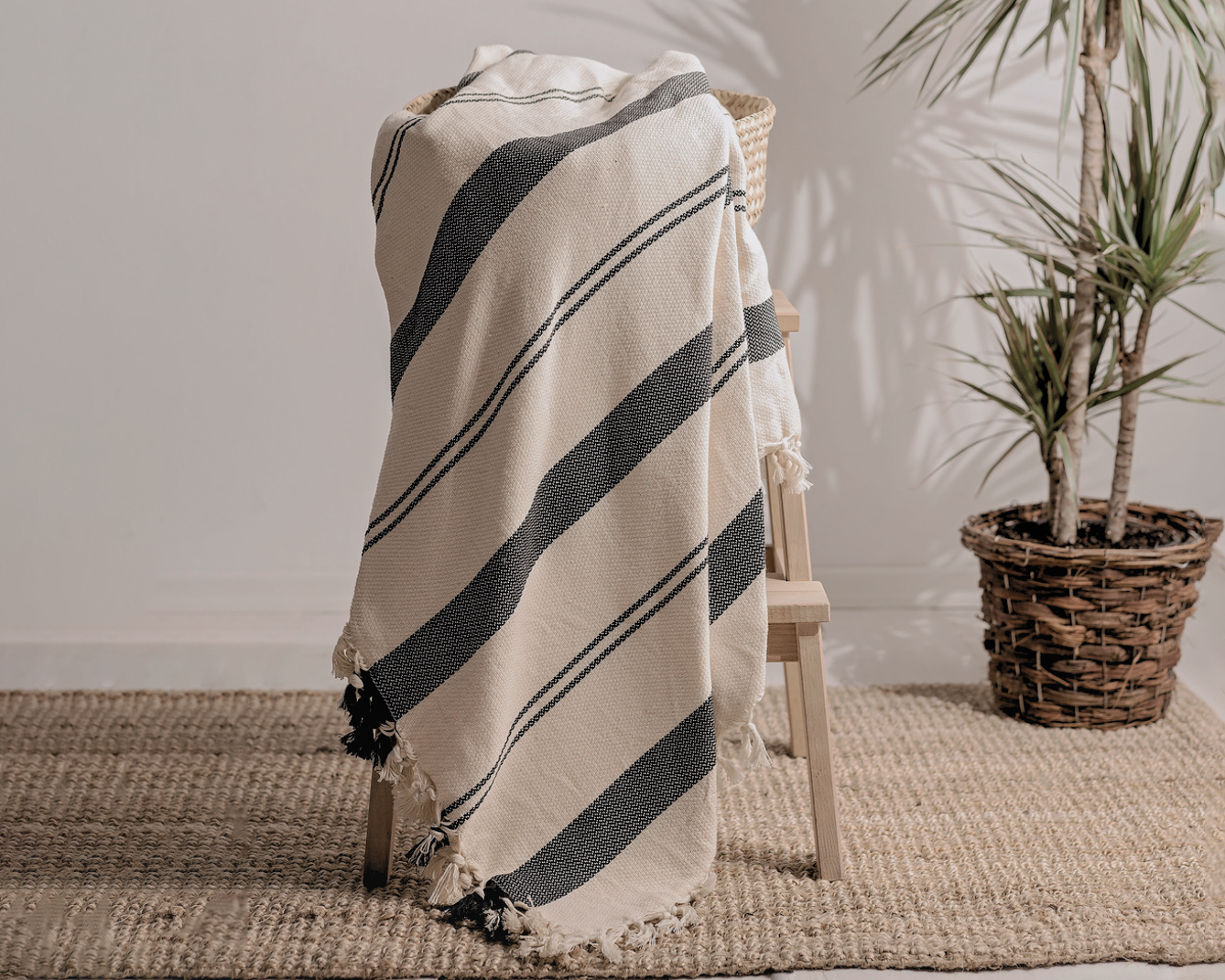 Minimalist 100% Cotton Throw Blanket
