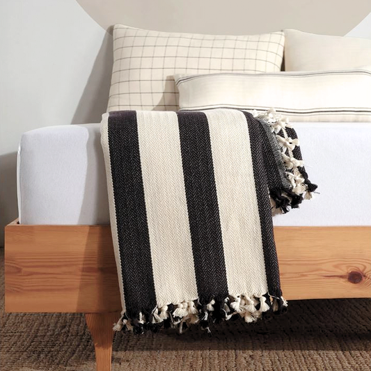 Minimalist 100% Cotton Throw Blanket
