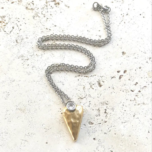 Hammered Heart Necklace
