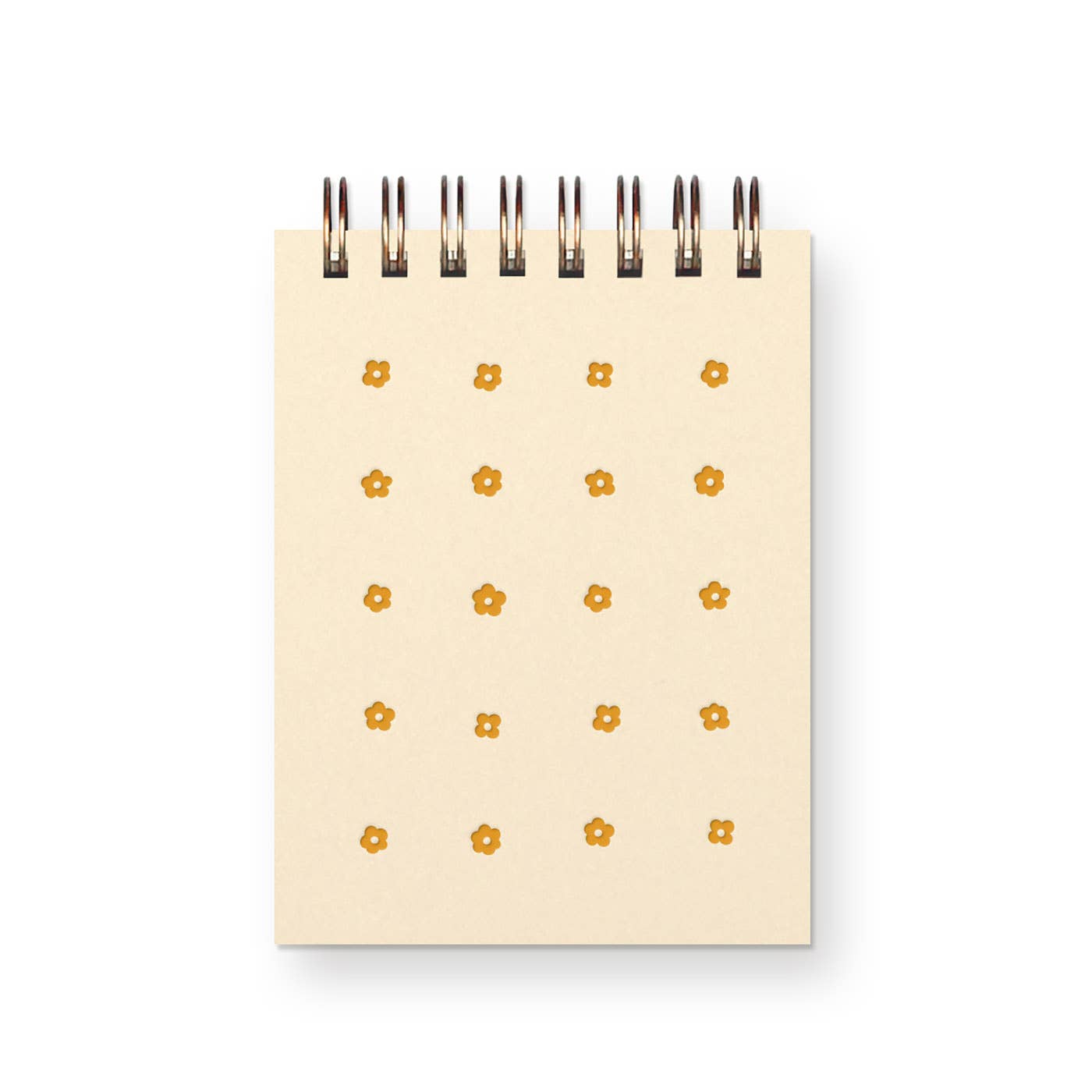 Flower Grid Mini Jotter Notebook: French Vanilla Cover | Saffron Ink