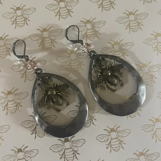 Bumblebee Hoop Earrings