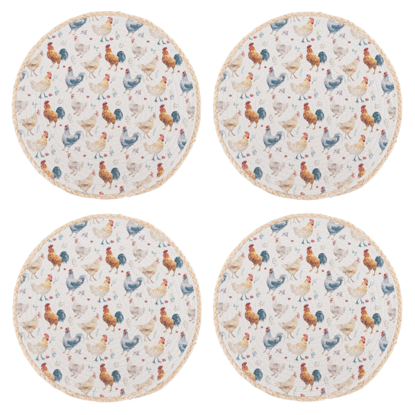 Round Chicken Placemat