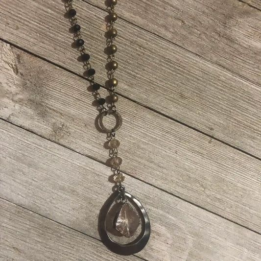 Crystel Teardrop Necklace