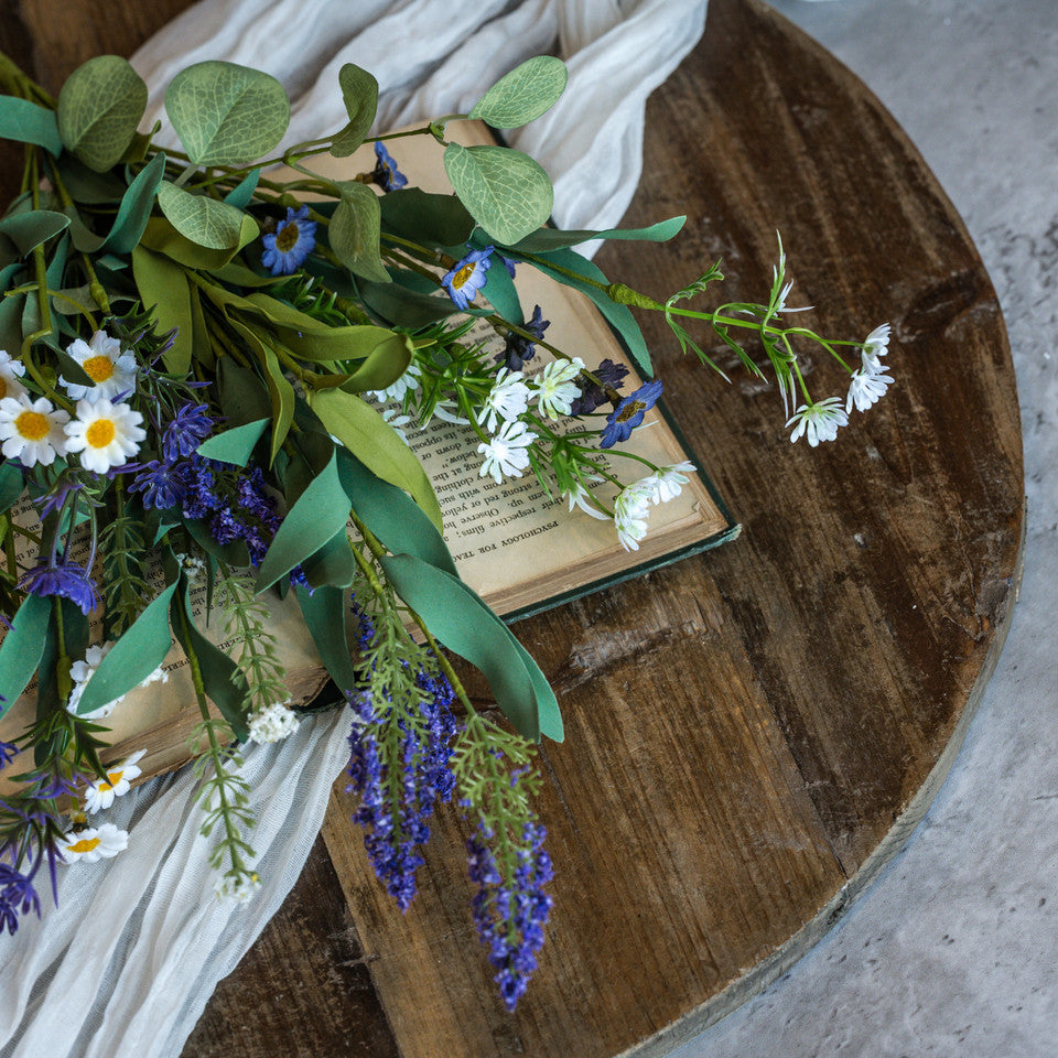 PURPLE & WHITE MIXED SPRING SPRAY