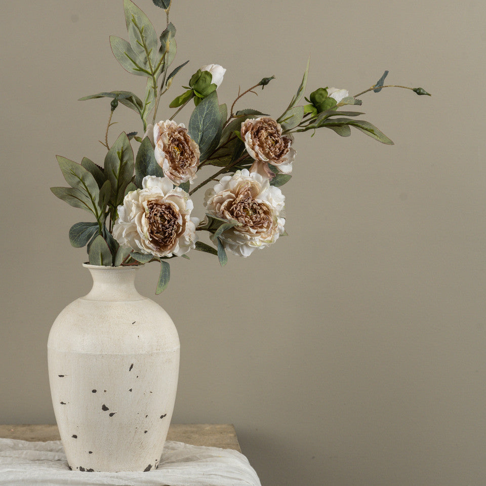 CREAM & BROWN PEONY STEM