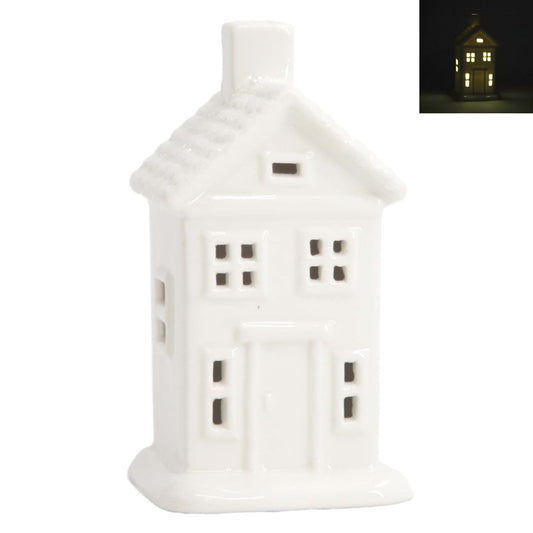 Lighted Porcelain Snowy Village Schoolhouse