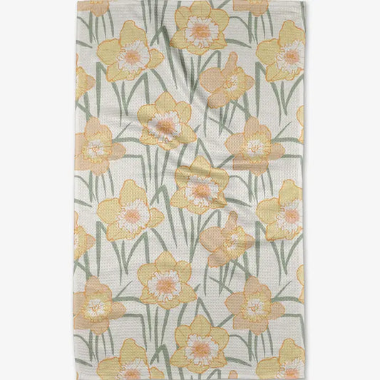 Spring Daffodil Fields Tea Towel