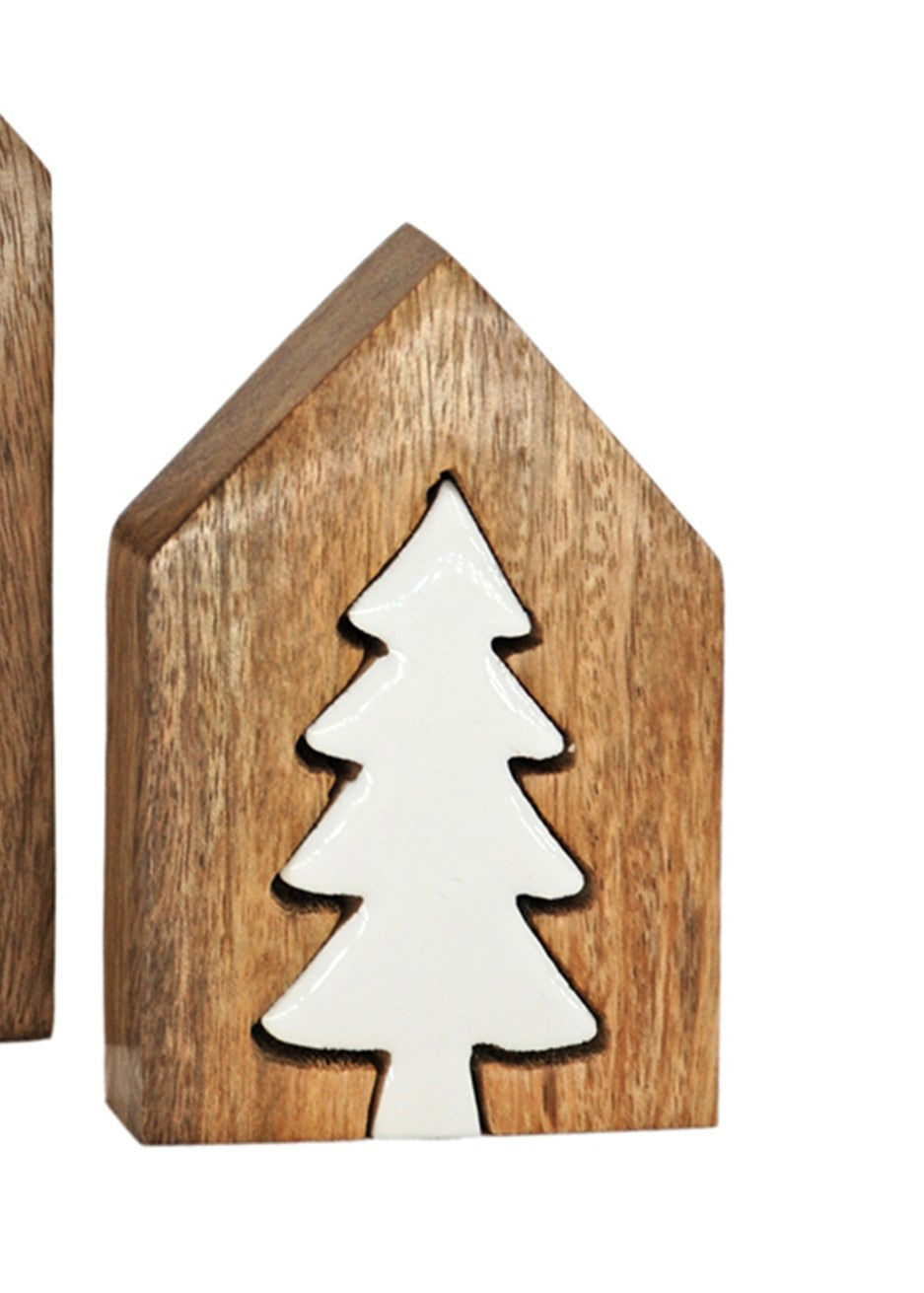 Wood Puzzle House and Tree Block