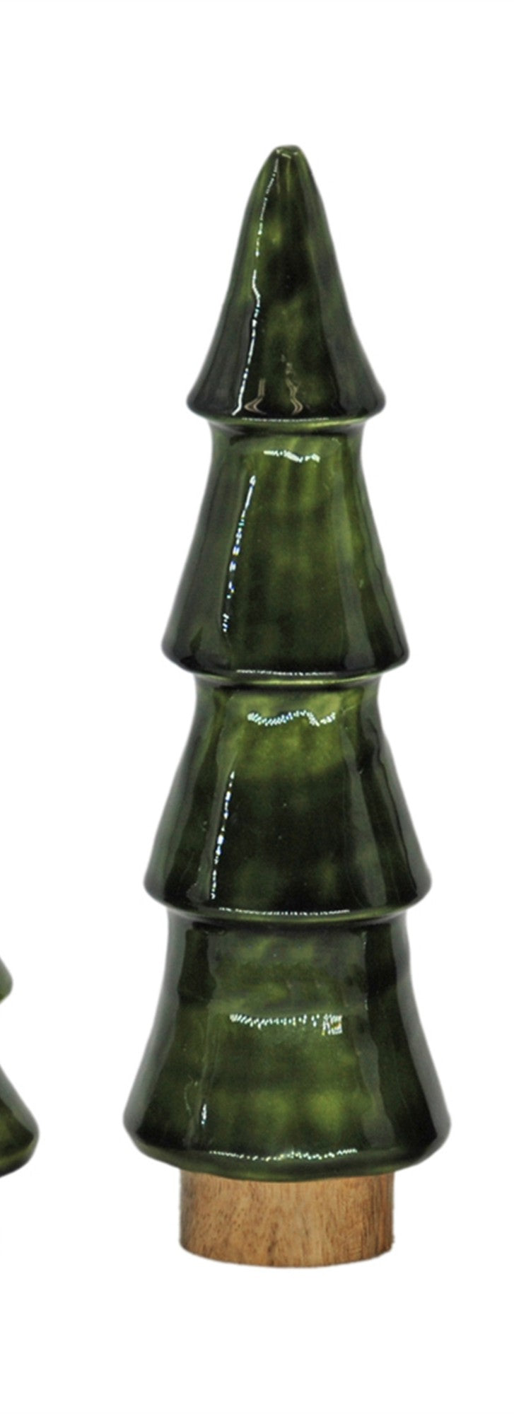 Wood and Green Enamel Christmas Tree