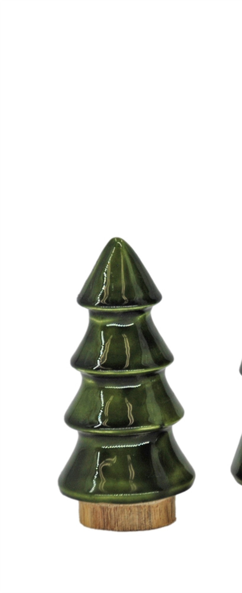 Wood and Green Enamel Christmas Tree