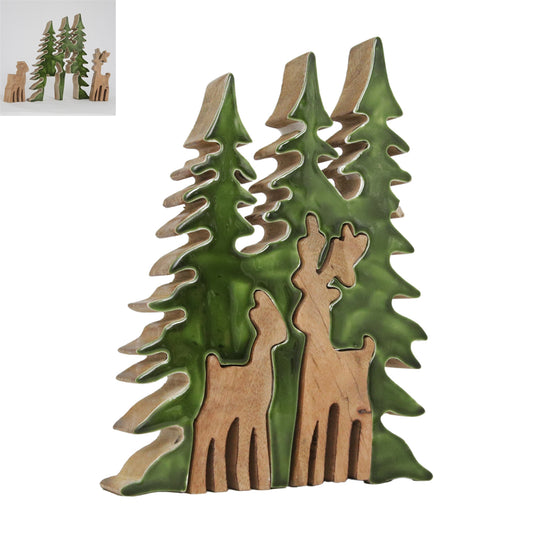 Tree/Deer Puzzle Block