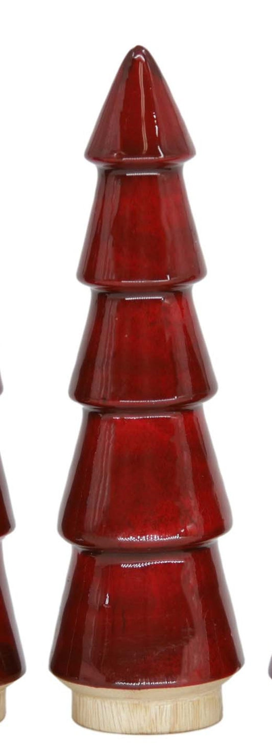Ruby Red Enamel Christmas Tree