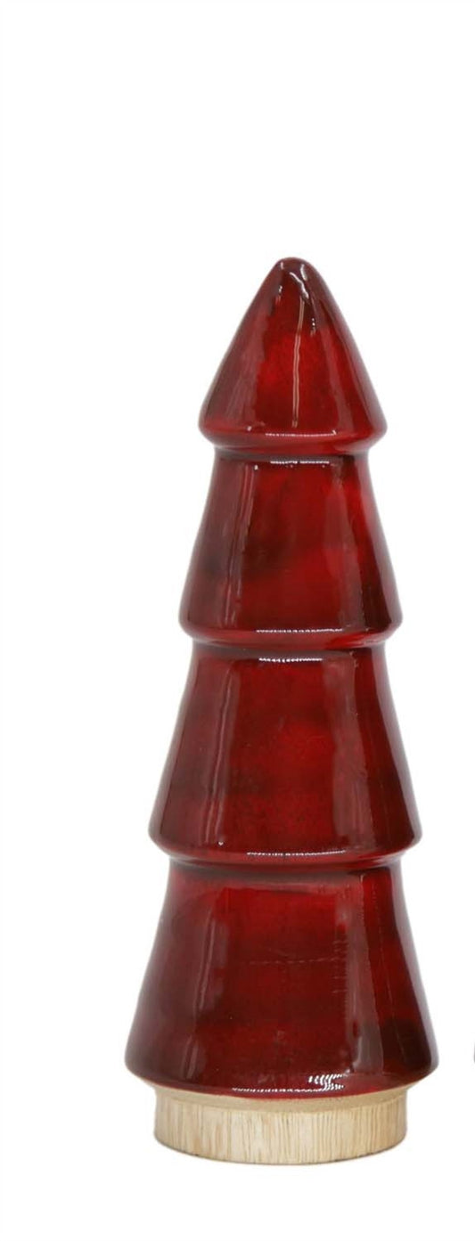 Ruby Red Enamel Christmas Tree